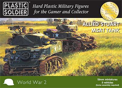 WW2V15021 - Allied M5A1 Stuart Tank 15mm