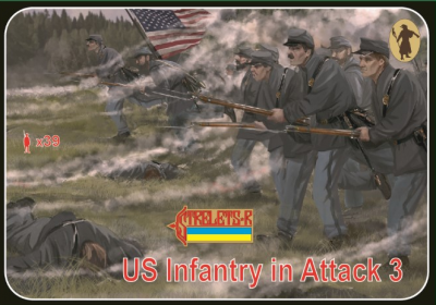 179 - Union Infantry in Attack 3 1/72