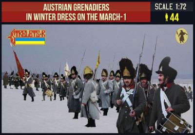 209 - Austrian Grenadiers in Winter Dress on the March 1 1/72