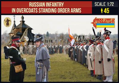 219 - Russian Infantry in Overcoats Standing Order Arms 1/72