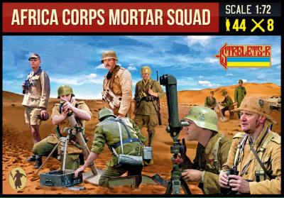 280 - WWII German Afrika Korps Mortar Squad 1/72