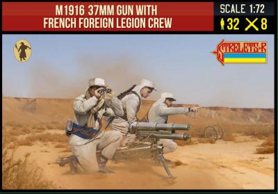 291 - French Foreign Legion with 37mm M1916 infantry support gun 1/72