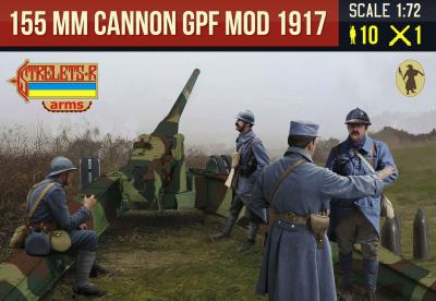 A018 - Canon de 155mm GPF mle 1917 with French Late War Crew in Winter Dress 1/72