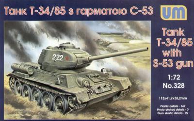 328 - Russian T-34/85 with S-53 turret 1/72