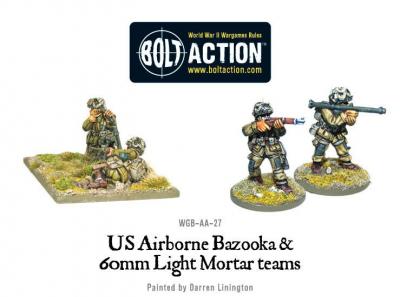 US Airborne Bazooka and 60mm light mortar teams