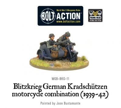 Blitzkrieg German Kradschutzen Motorcycle Combination (1939-42)