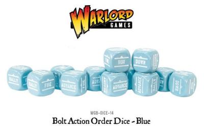 Bolt Action Orders Dice - Blue (12)