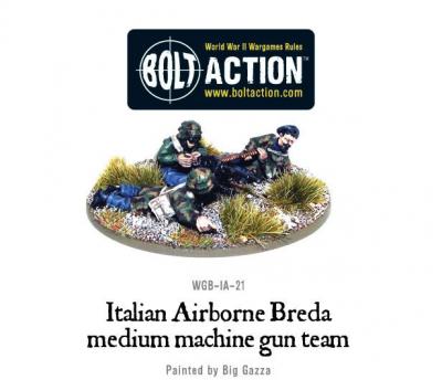 Italian Airborne Breda medium machine gun team