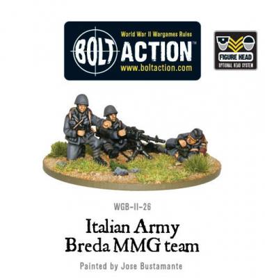 Italian Army Breda medium machine gun team