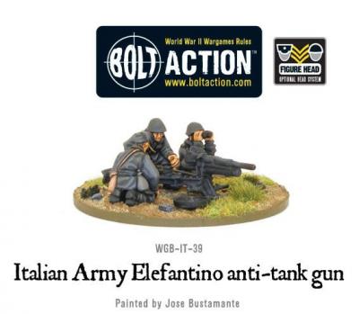 Italian Army 47mm Elefantino anti-tank gun