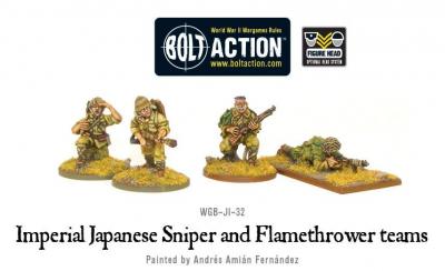 Imperial Japanese Sniper and Flamethrower teams
