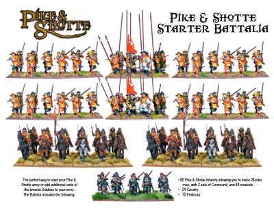 P&S Battalia Starter Army Box (80 Inf, 24 Cav, 10 Firelocks)