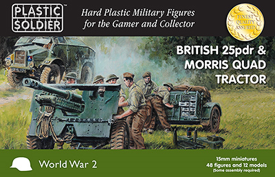 WW2G15005 - British 25pdr & Morris quad Tractor 15mm