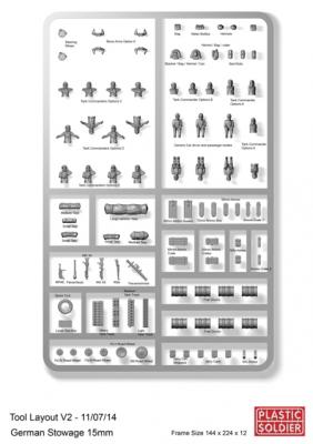 WW2V15027 - German Stowage & tank crew 15mm