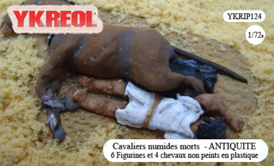YKRIP124 - Cavaliers numides morts avec chevaux 1/72