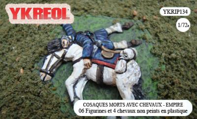 YKRIP134 - Cosaques morts avec chevaux - Empire 1/72