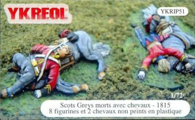 YKRIP51 - Scots greys morts avec chevaux - 1815 1/72