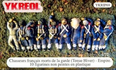 YKRIP69 - Chasseurs français morts de la garde (Tenue Hiver) - Empire 1/72